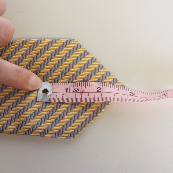 Jos. A. Bank‎ Signature Collection 100% Pure Silk Neckties Gold/Orange/Blue Ties - Picture 12 of 15